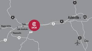Map showing Canton NC location near Asheville