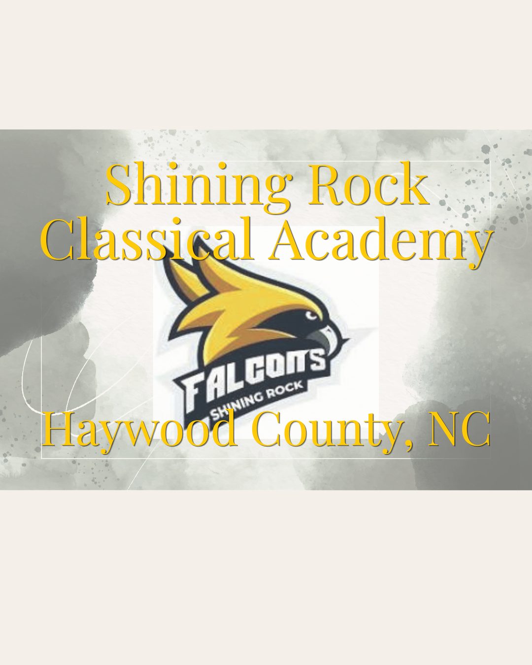 Shining Rock Classical Academy NC charter school in Haywood County with Falcon logo